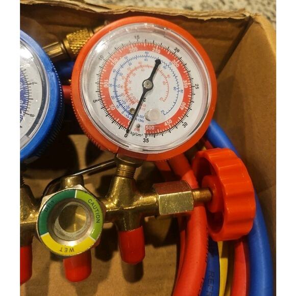 R134a R12 R22 R502 AUTO AIR CONDITIONING MANIFOLD GAUGE * - Picture 6 of 7
